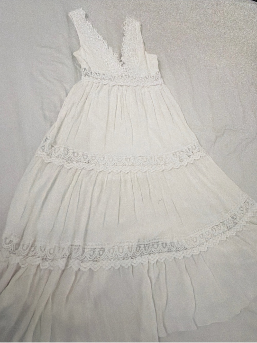 Altar'd state gauzy white dress size s